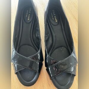 Cole Haan Black Patent Leather Wedges